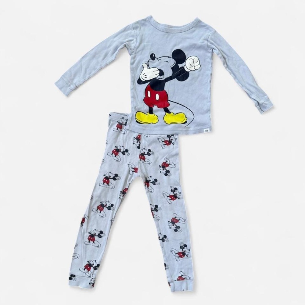 Baby GAP kids Disney Mickey Mouse light blue pajama set